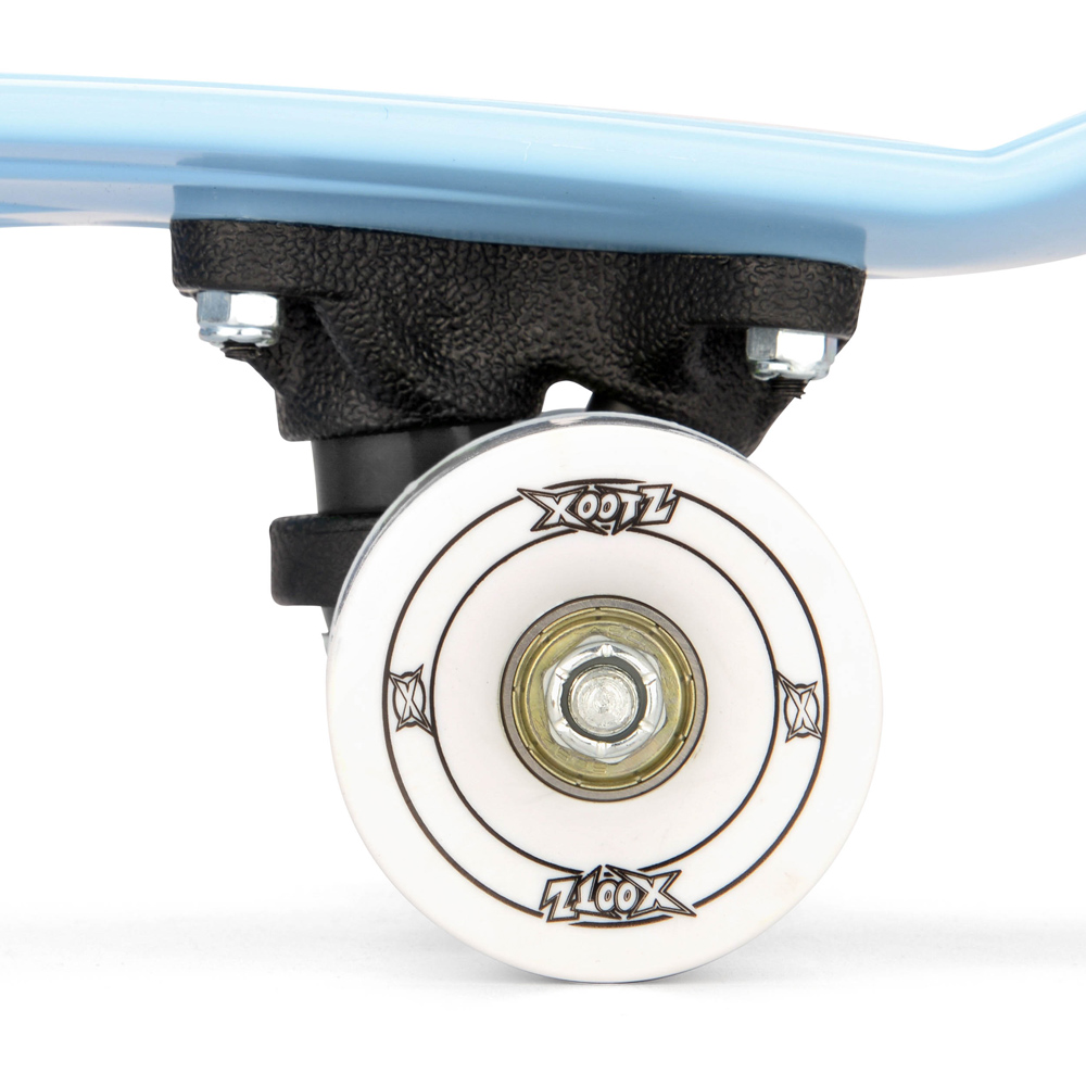 Xootz 22 inch Pastel Blue Kids Retro Plastic Cruiser Skateboard Image 7