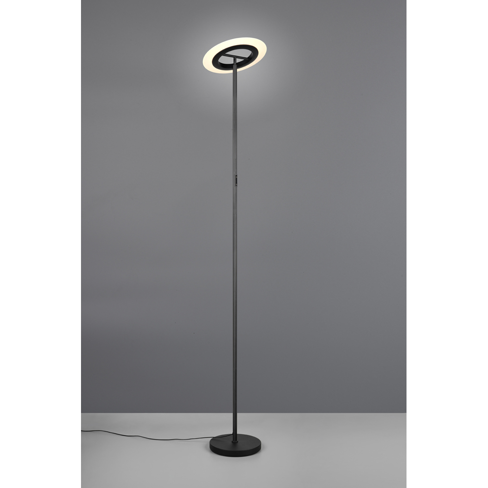 TRIO Samba Matt Black LED Floor Lamp with Remote Control Image 5