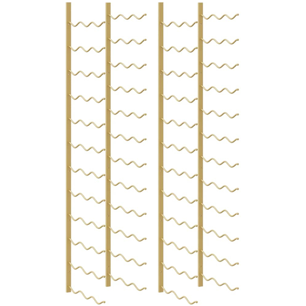 vidaXL 36 Bottle Gold Wall Mounted Wine Rack Set of 2 Image 3