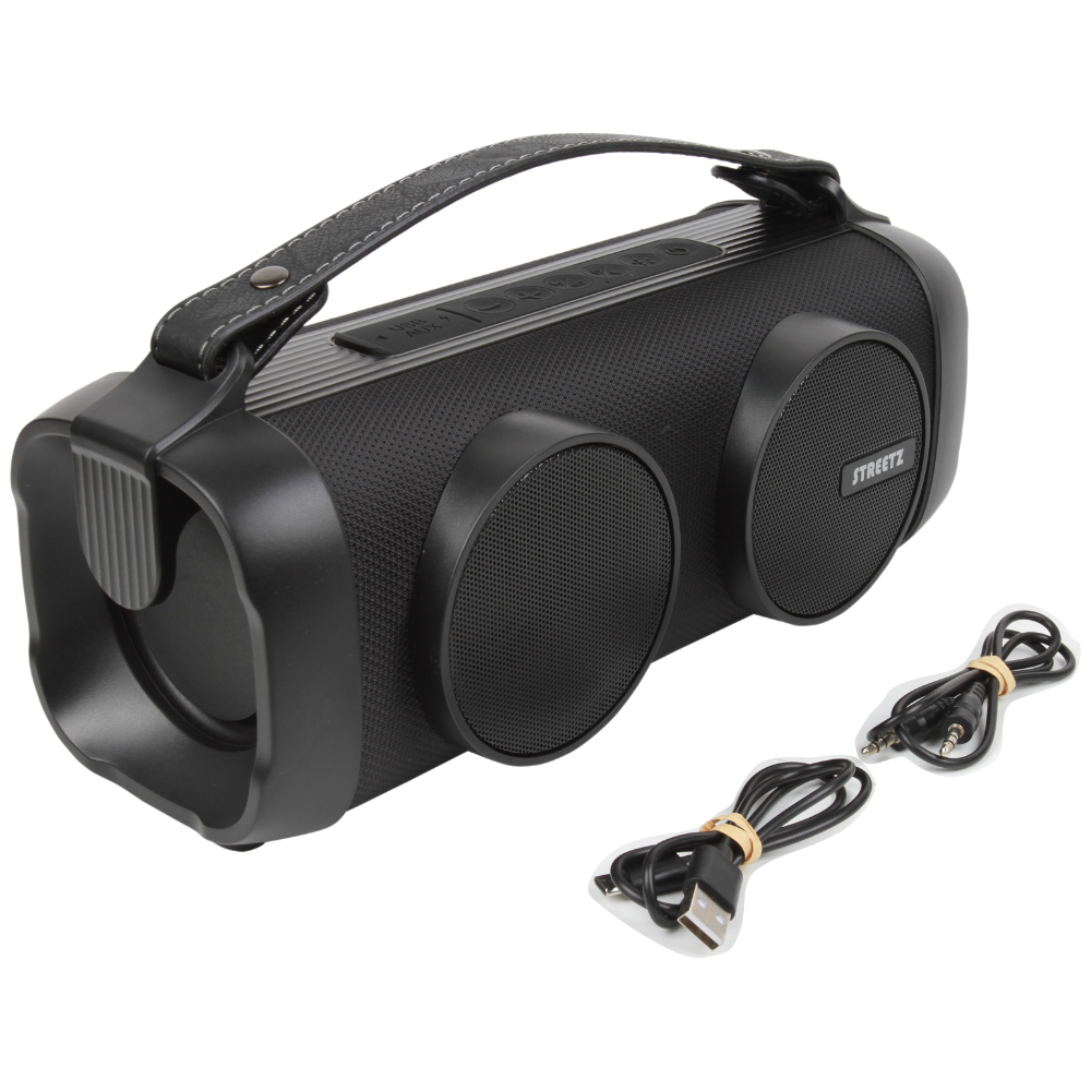 Streetz Black Boombox Wireless Speaker 16W with LED Lights Image 5