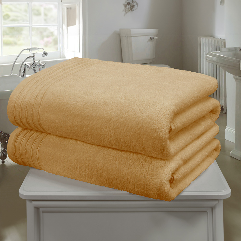 Rapport Home So Soft Ochre Cotton Bath Sheet Set of 2 Image 2