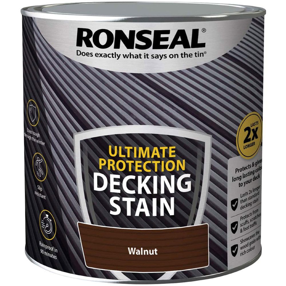 Ronseal Ultimate Protection Walnut Decking Stain 2.5L Image 2