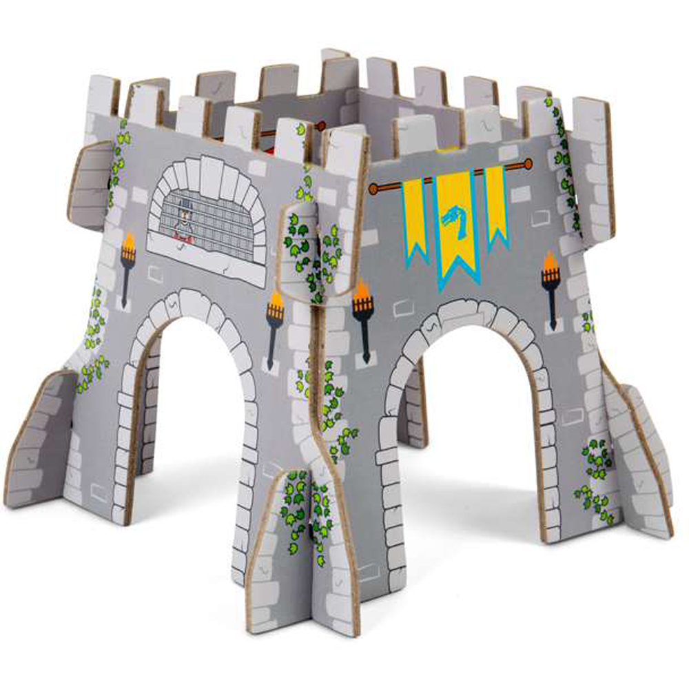 Bigjigs Rail Kids Medieval Train Railway Themed Playset 33 Piece Image 4