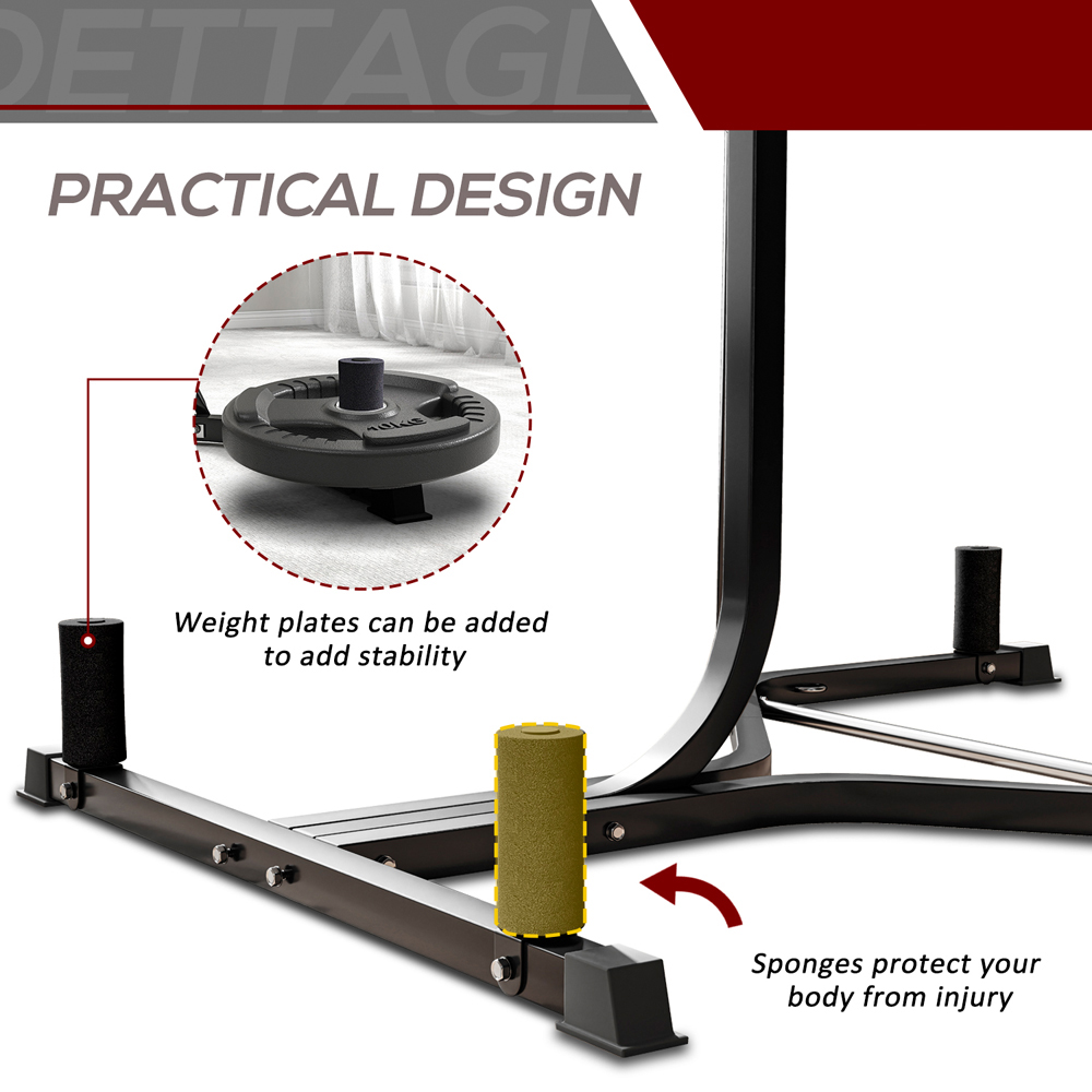 HOMCOM Black Freestanding Speed Bag Platform Image 7