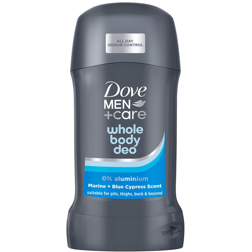 Dove Men+Care Whole Body Marine and Blue Cypress Deodorant Stick 50ml 6 Pack Image 2