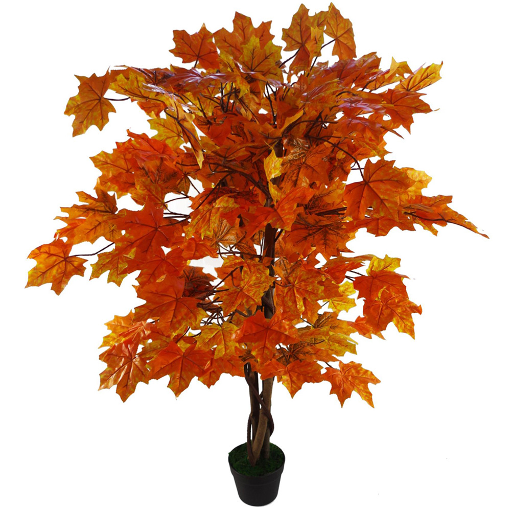 Leaf Autumn Maple Acer Artificial Tree in Pot 125cm Image 1