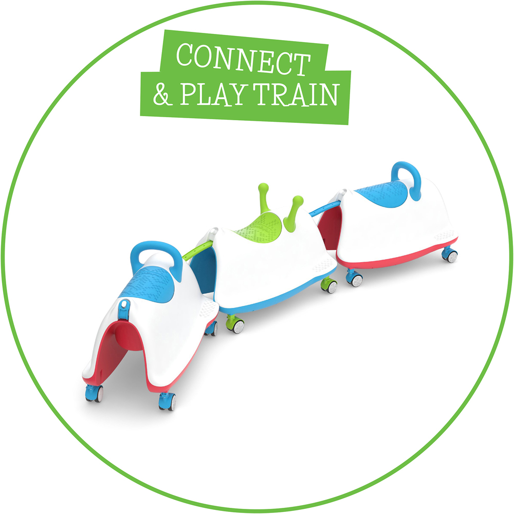Chillafish Trackie 4 in 1 Lime Blue Ride On Play Train Image 7