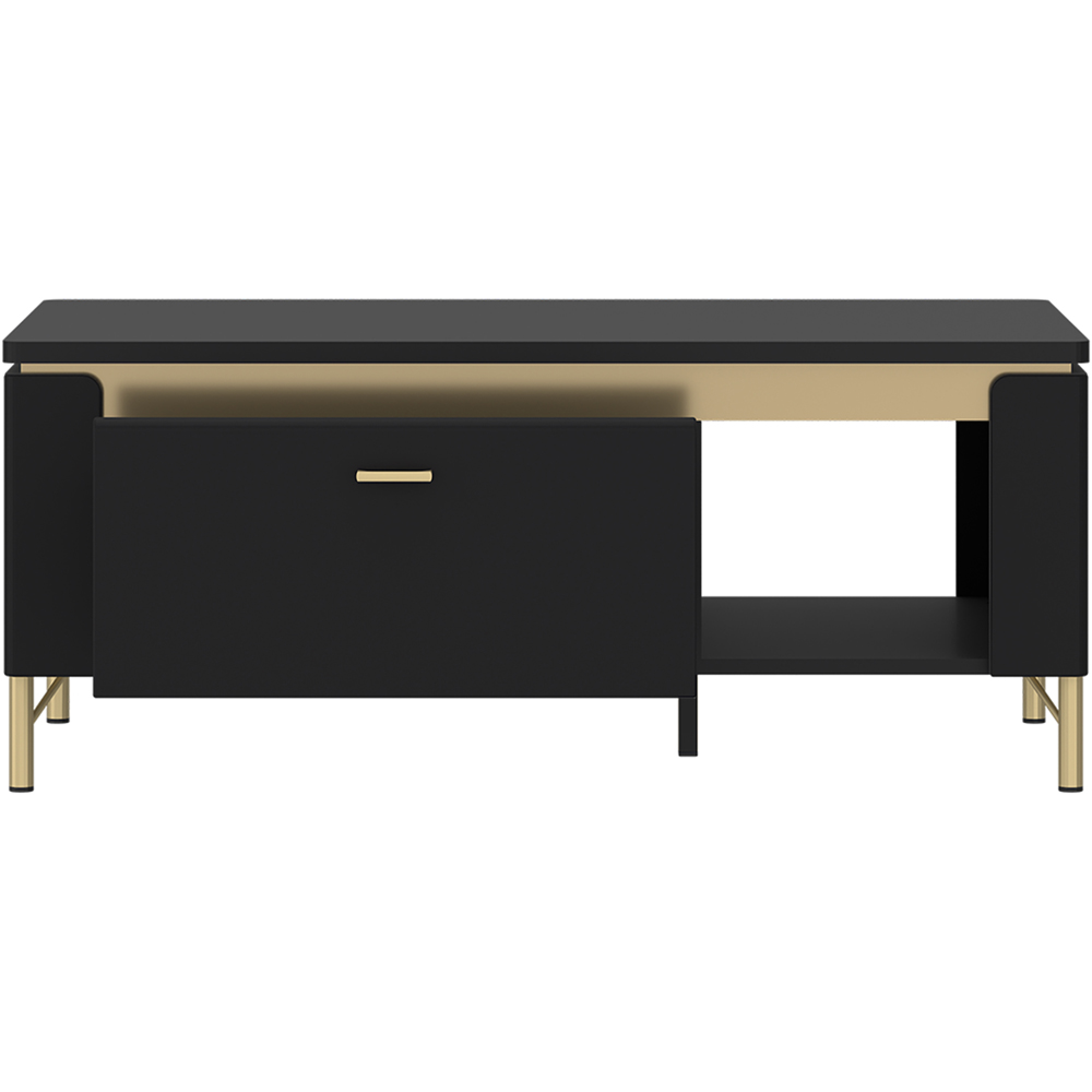 Furniture To Go Genoa Single Drawer Black Coffee Table Image 3
