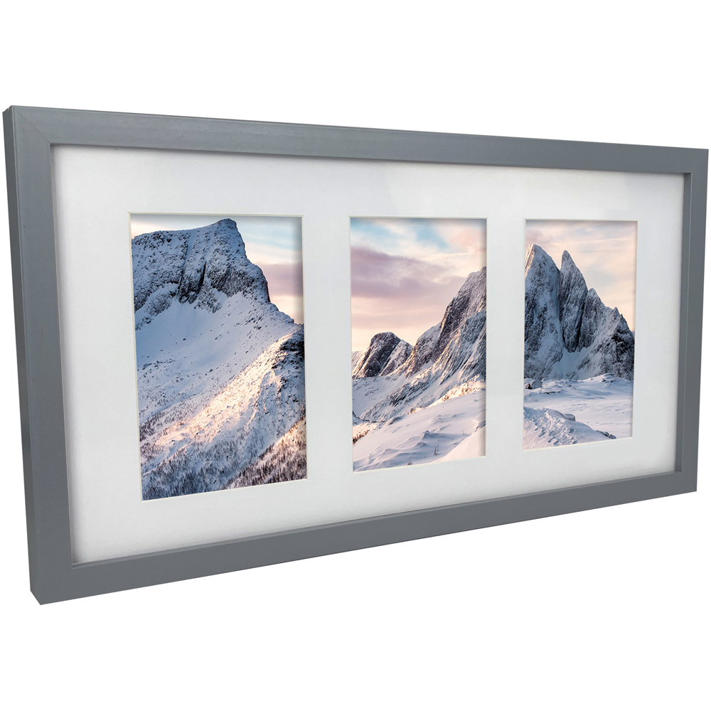 Innoteck Essentials 3 in 1 Matt Grey Wooden Photo Frame Image 3