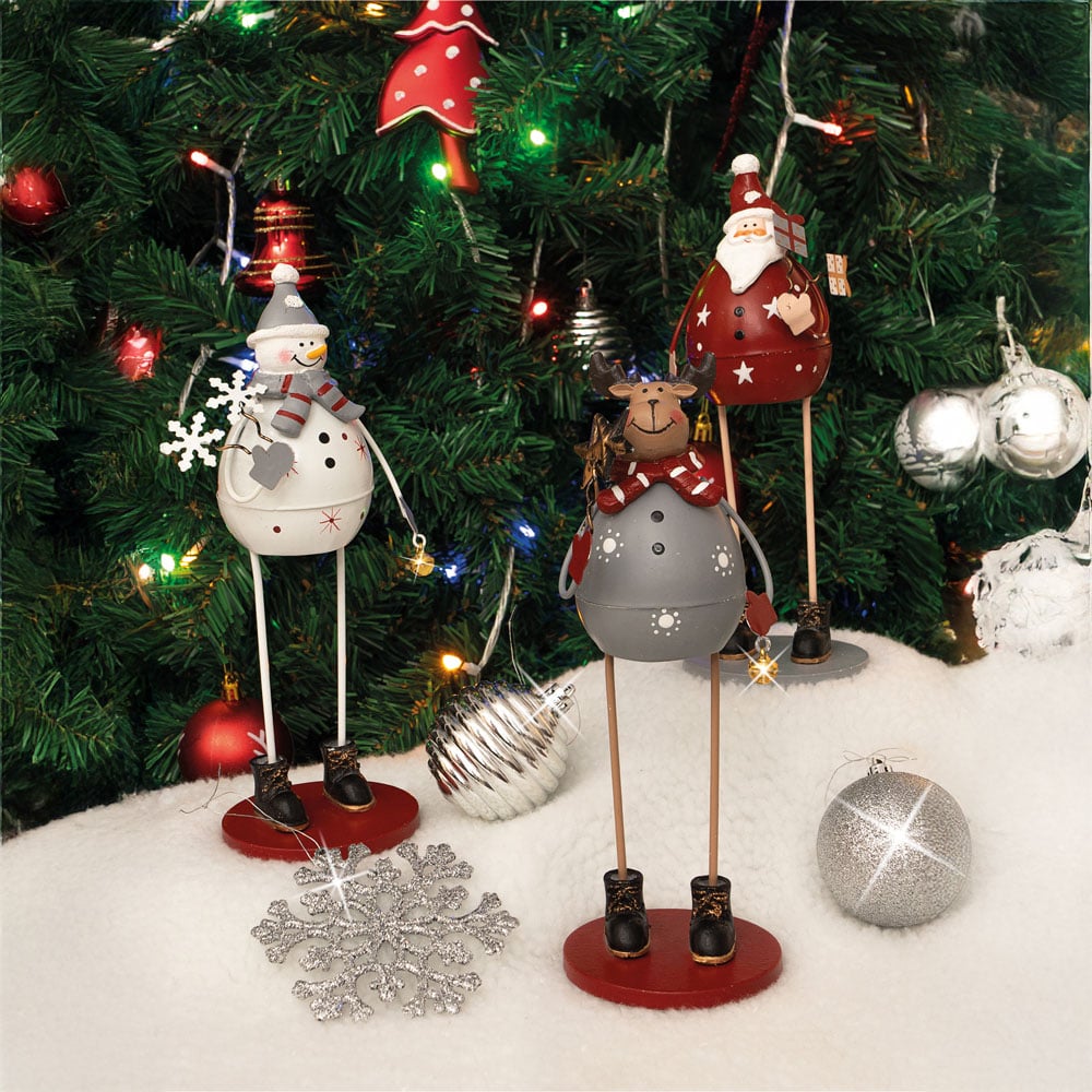 St Helens Red Metal Santa Claus Decoration Image 5