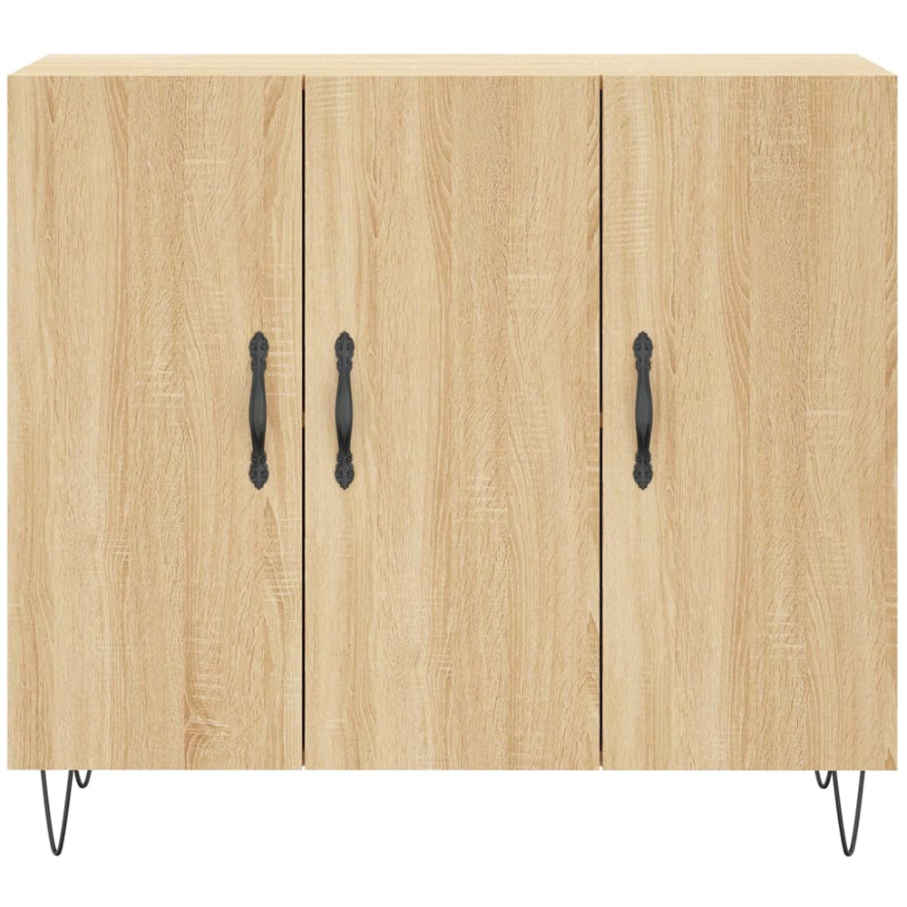 vidaXL 3 Door Sonoma Oak Sideboard Image 6