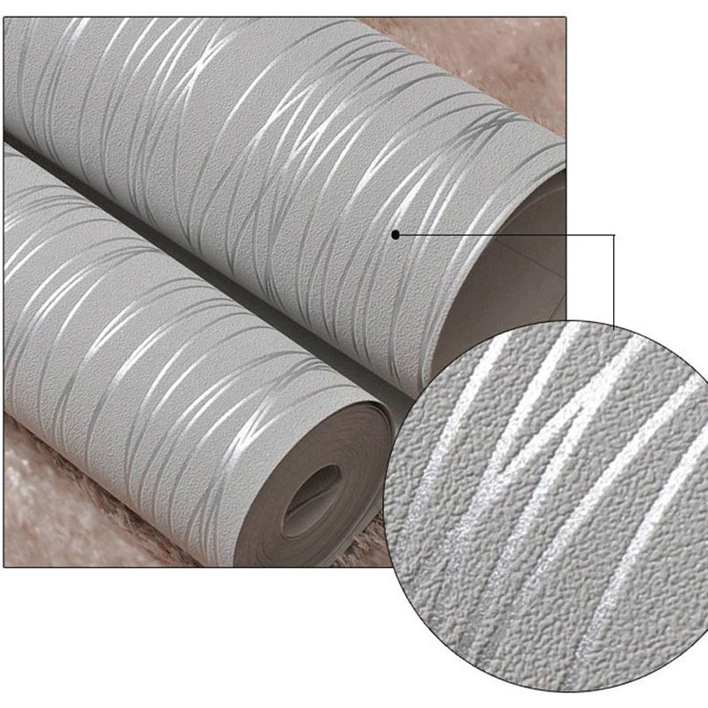 Living and Home Contemporary Geometric Curving Linear Grey Wallpaper Image 5