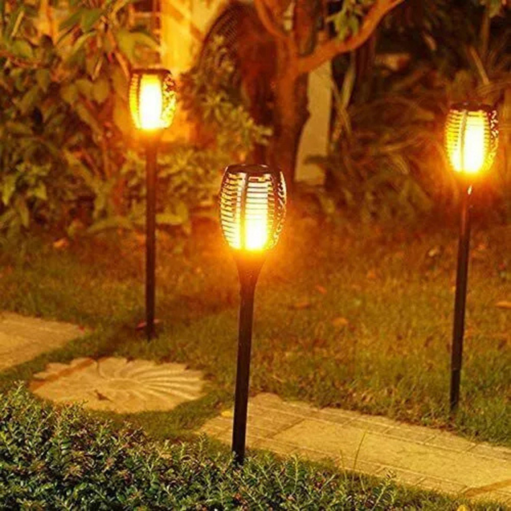 Garden Mile 4 Pack Flame Effect Solar LED Stake Light Image 2