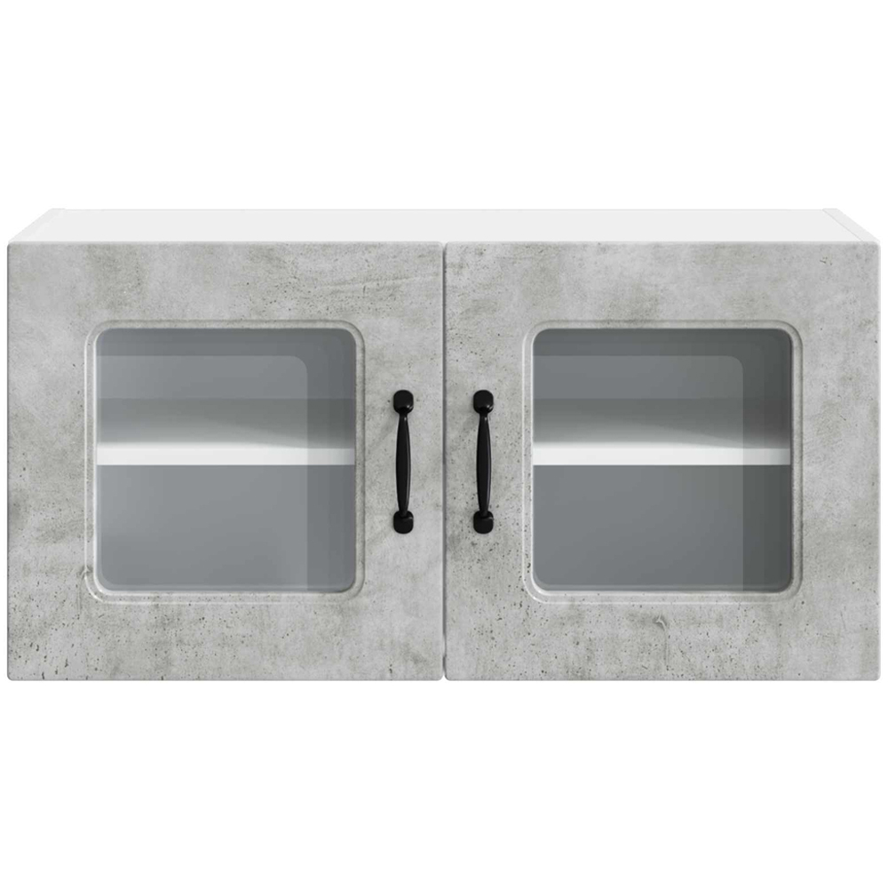 vidaXL Kalmar 2 Door Concrete Grey Wall Kitchen Cabinet Image 4