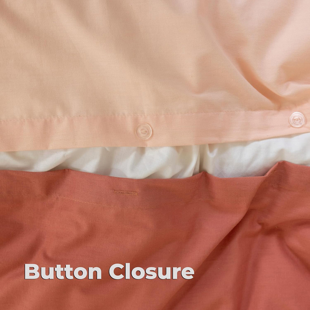 MHG Living Super King Size Terracotta Reversible Duvet Set Image 6