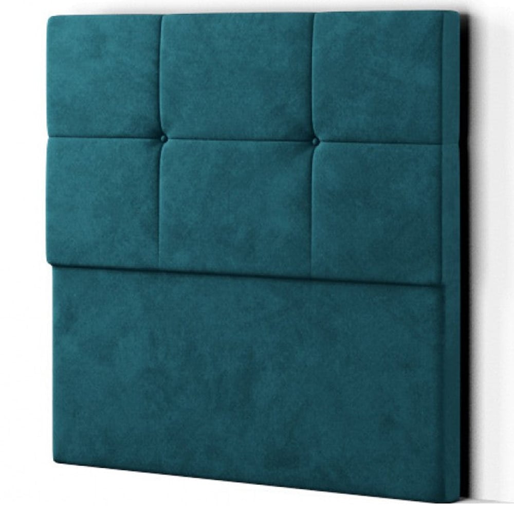 Eleganza Jacob Super King Size Emerald Plush Floor Standing Headboard Image 2