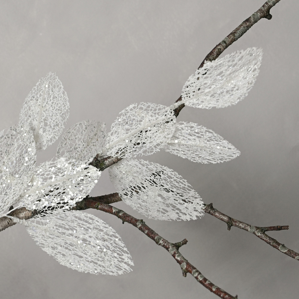 The Seasonal Gift Co. White Leaf Stem Image 2