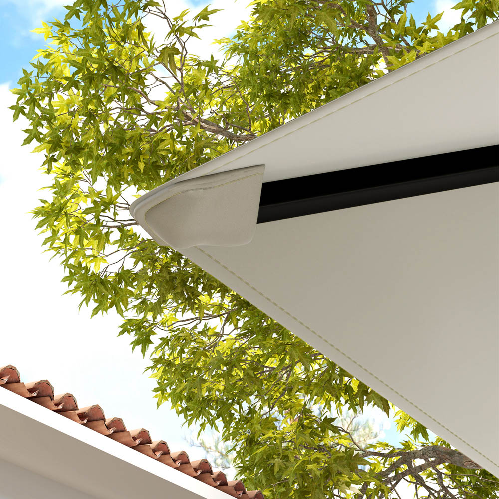 Outsunny 3 x 3m Grey Gazebo Canopy Replacement Cover with Drain Holes Image 4