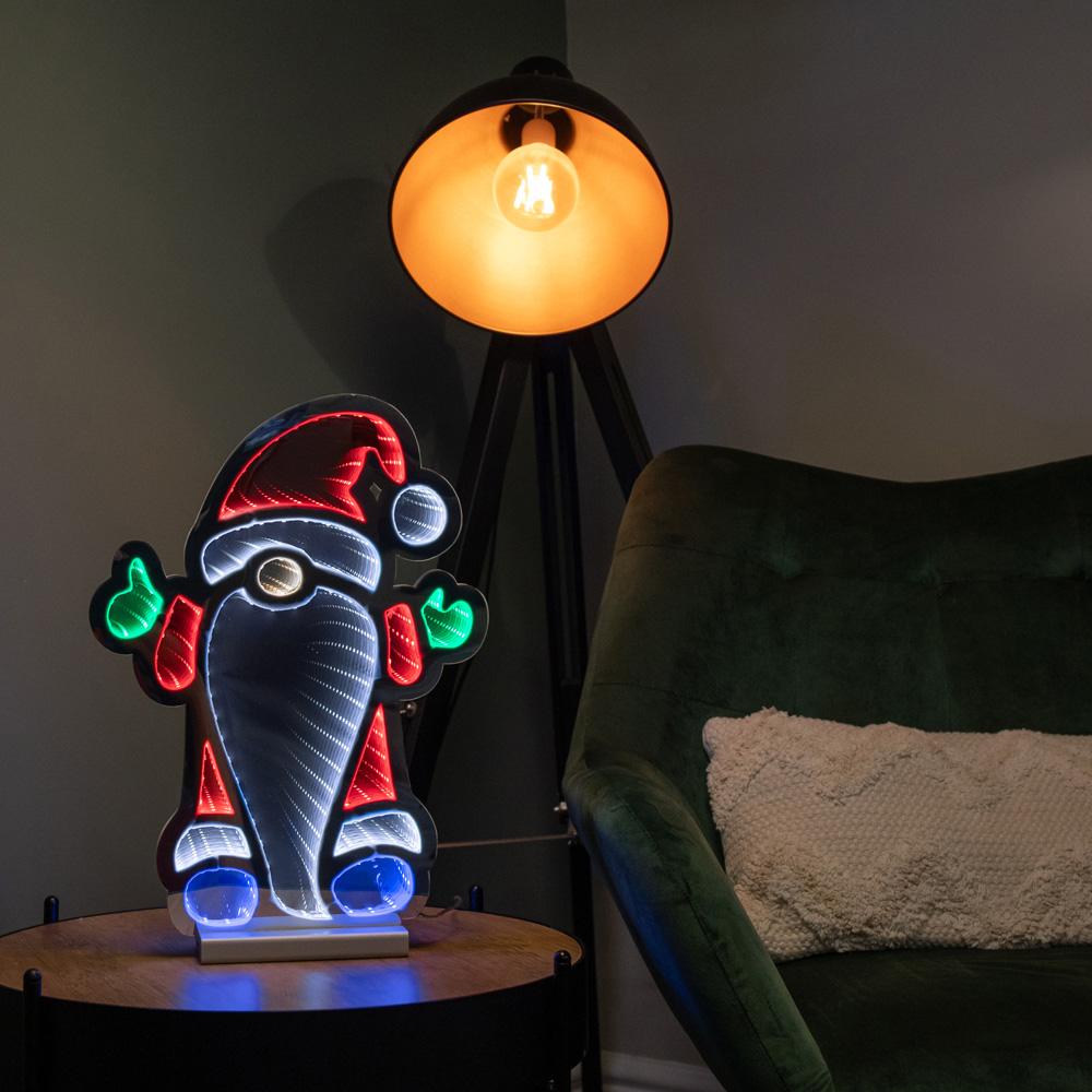 Samuel Alexander Multicolour LED Light Up Standing Gnome Infinity Christmas Decoration 40cm Image 2