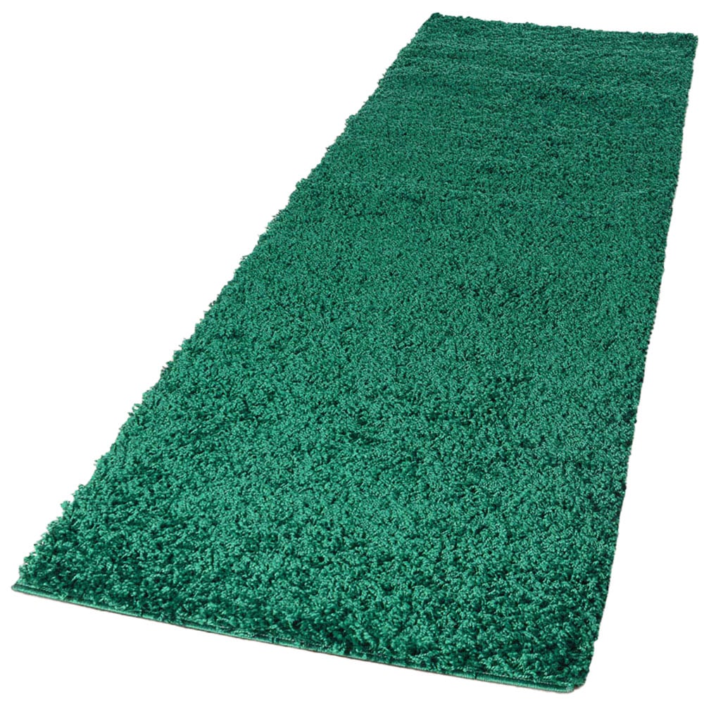 Desire Rugs Oxford Emerald Plain Shaggy Runner Rug 60 x 220cm Image 1