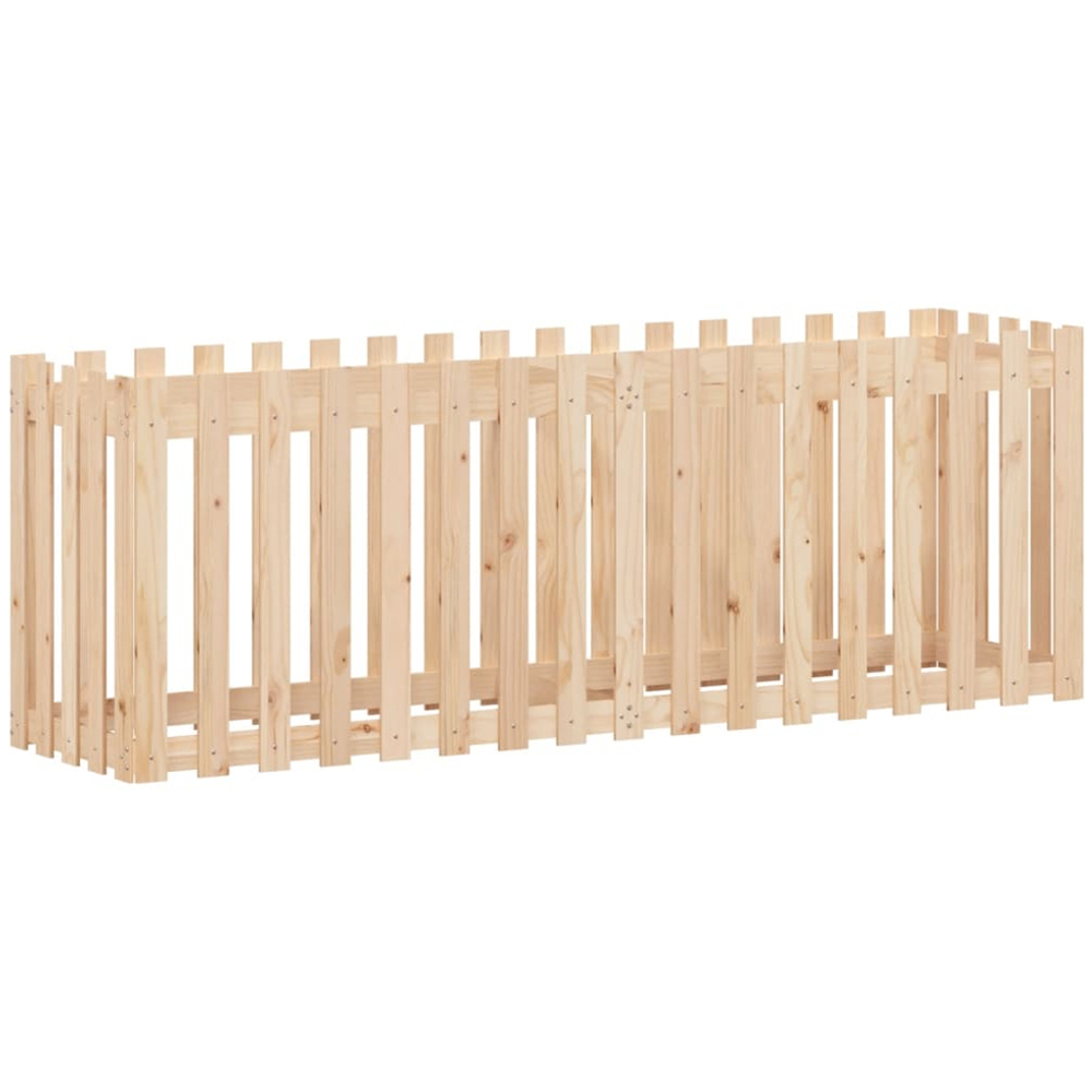 vidaXL Brown Solid Pine Wood Raised Garden Bed 70 x 200 x 50cm Image 3