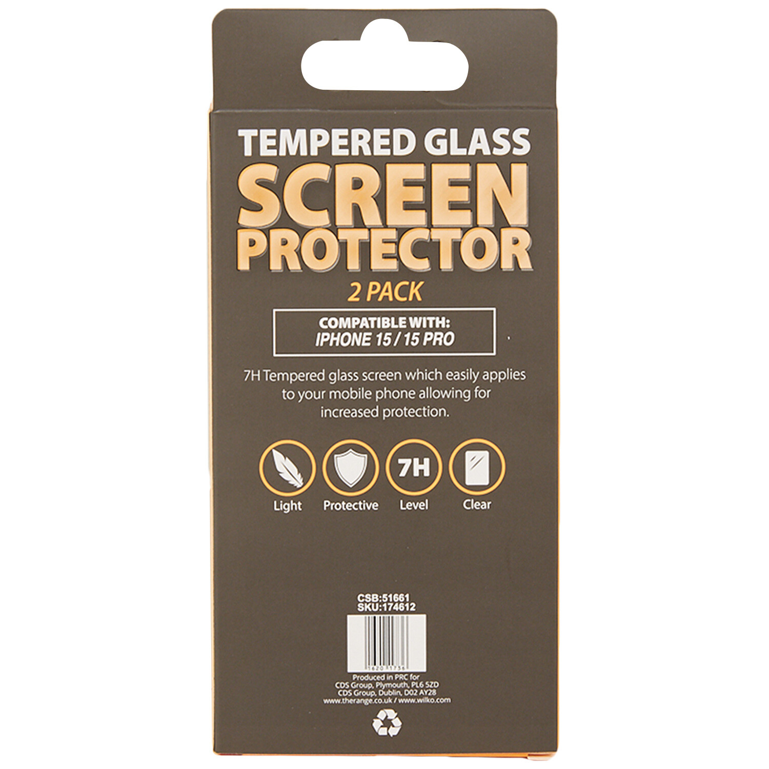 Pack of 2 iPhone15 Screen Protectors - Clear Image 3