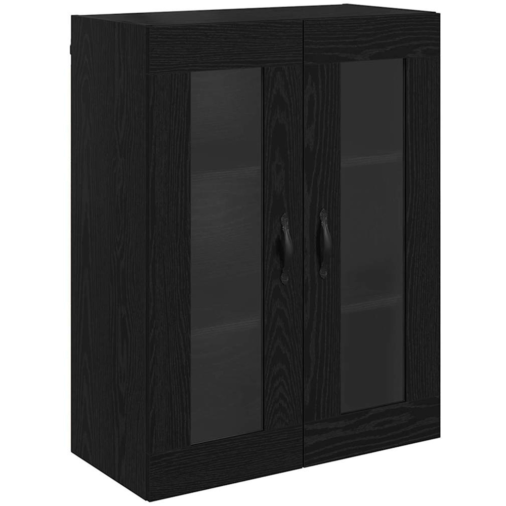 vidaXL 2 Door 3 Drawer Black Oak Sideboard Image 7