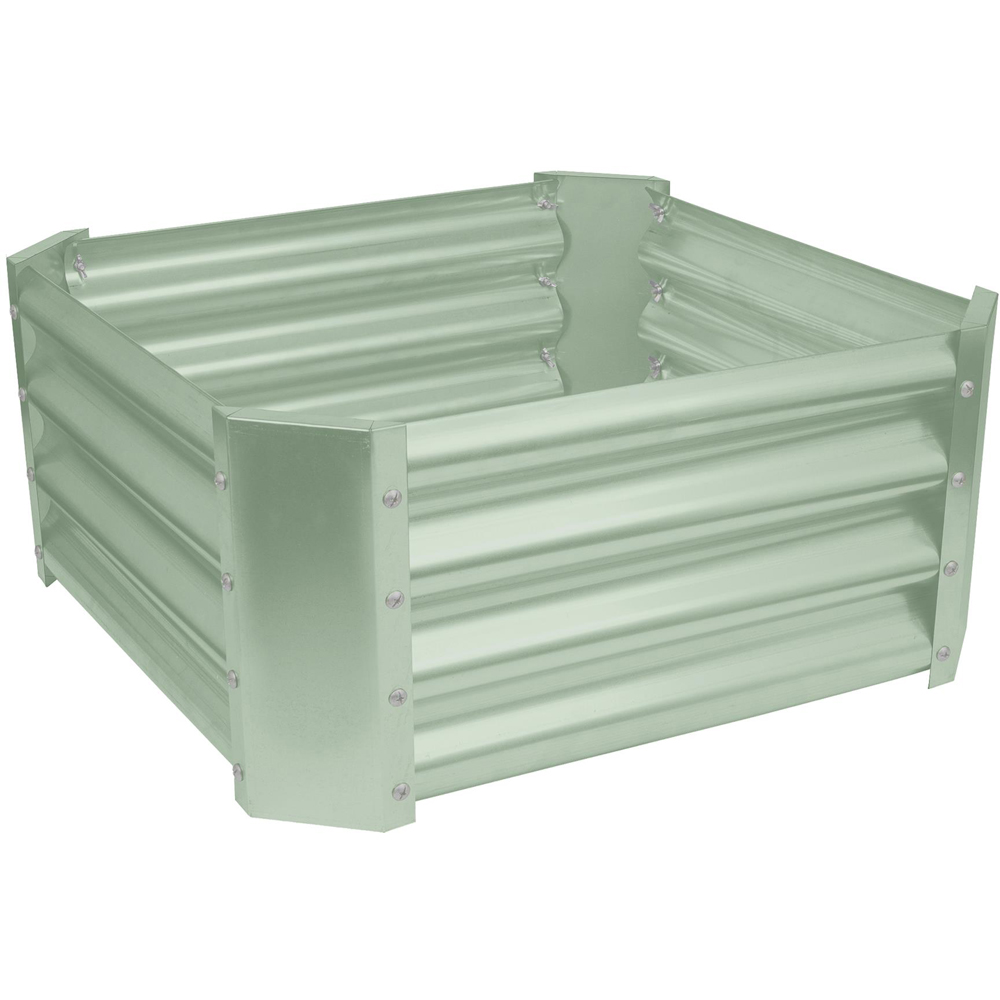 Harbour Housewares Green Square Galvanised Steel Raised Garden Bed 60 x 60cm Image 1