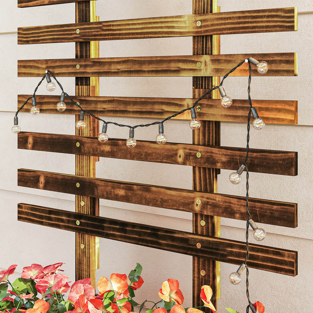 Outsunny Raised Garden Bed with Trellis and Wheels 147 x 65 x 37cm Image 4