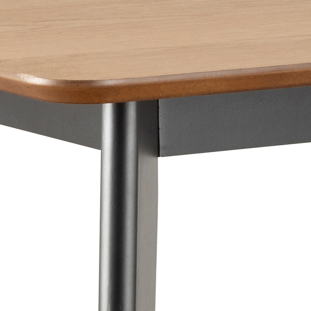 Florence Roxby 2 Seater Bar Dining Table Black and Oak Image 5