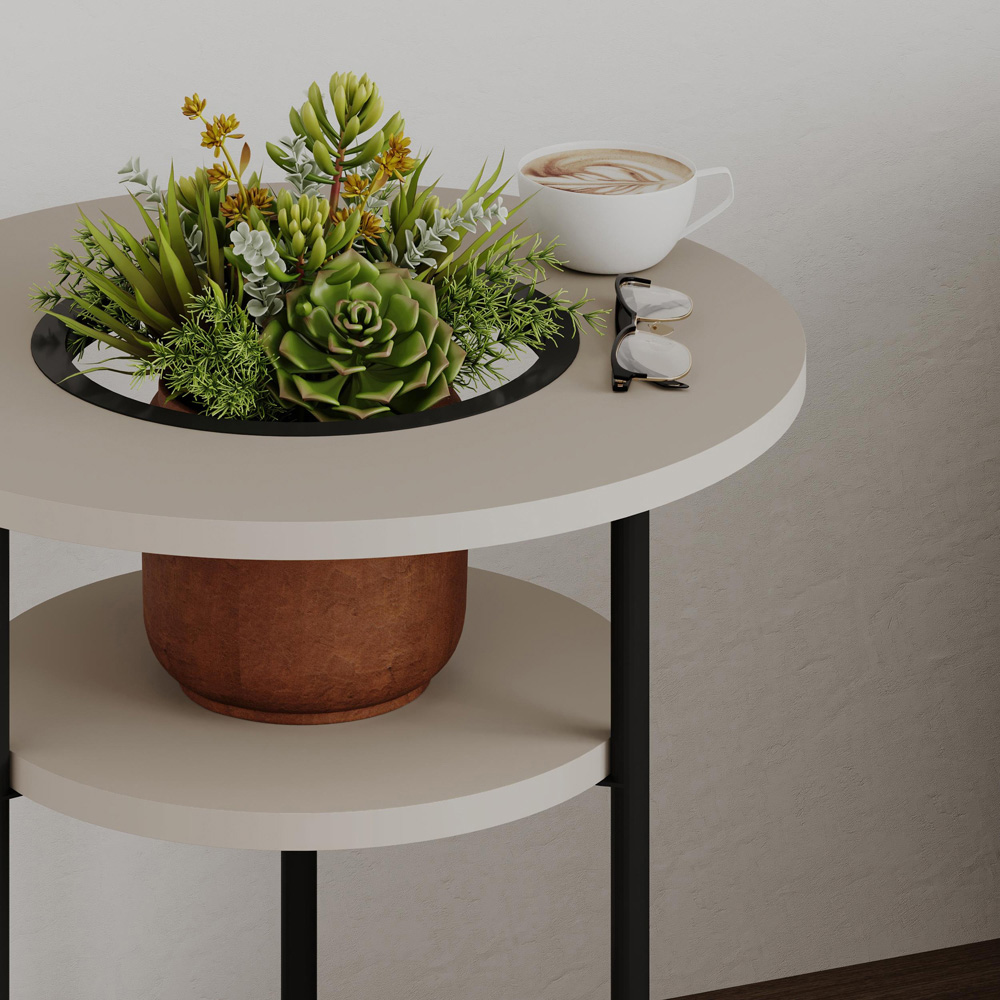 Decortie Grova 3-Tier Sandstone Side Table Image 3