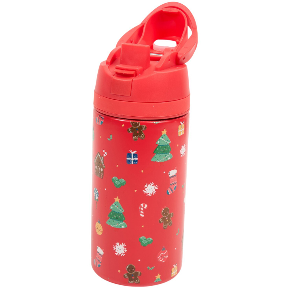 Cute Xmas Print Vacuum Bottle with Handle Image 10