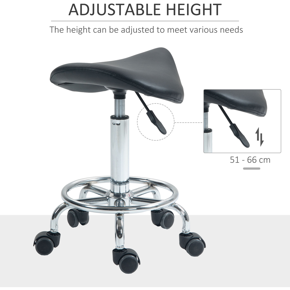 Portland Black Massage Spa Saddle Chair Image 8