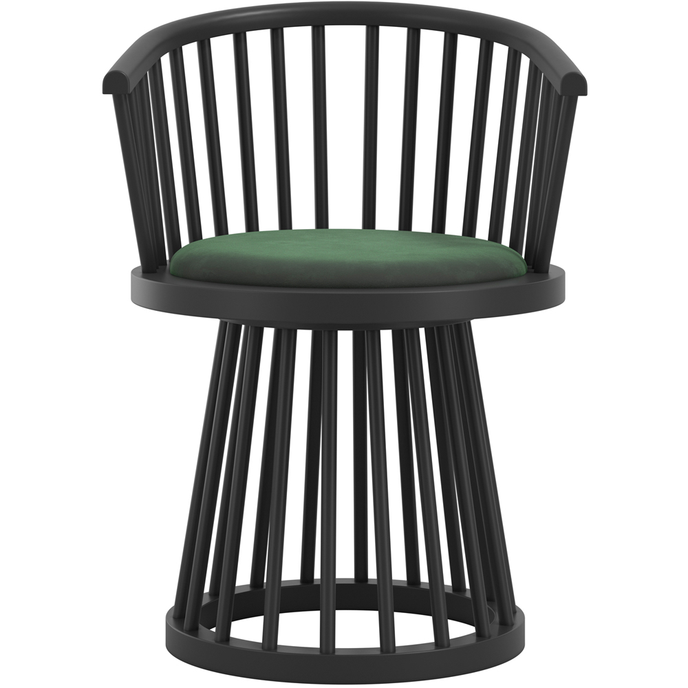 LPD Home Lina Forest Green and Black Dining Chair Image 3