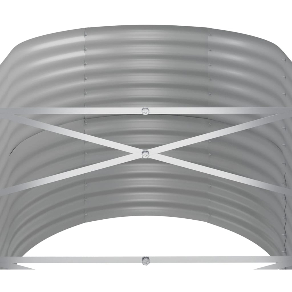 vidaXL Green Galvanised Steel Raised Garden Bed 68 x 368 x 80cm Image 4