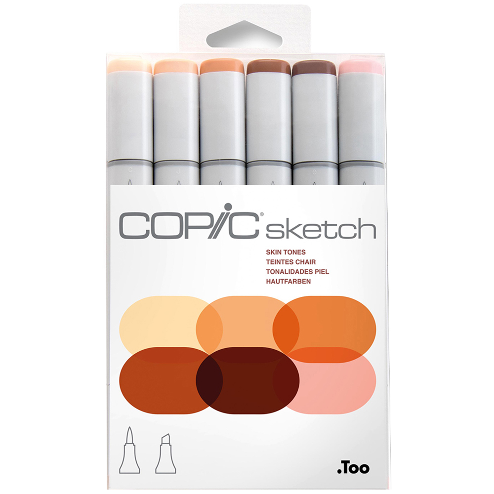 Copic Sketch Skin Tones Marker Pen 6 Pack Image 1