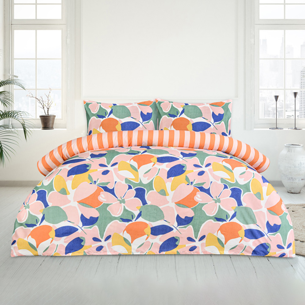 Smart Living Double Abstract Floral Duvet Cover Set Image 1