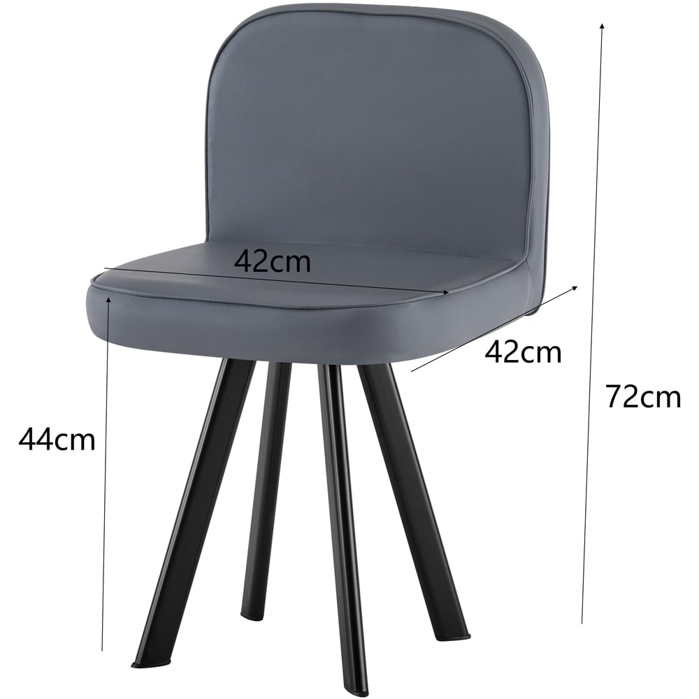 Comfy Living 6 Seater Dining Set White and Grey Image 4