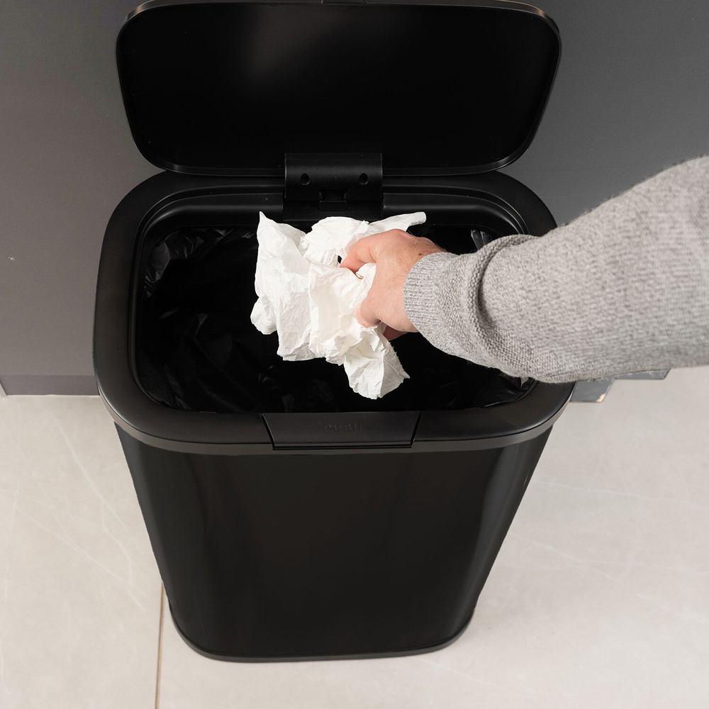 Addis Push Bar Bin - Black Image 7