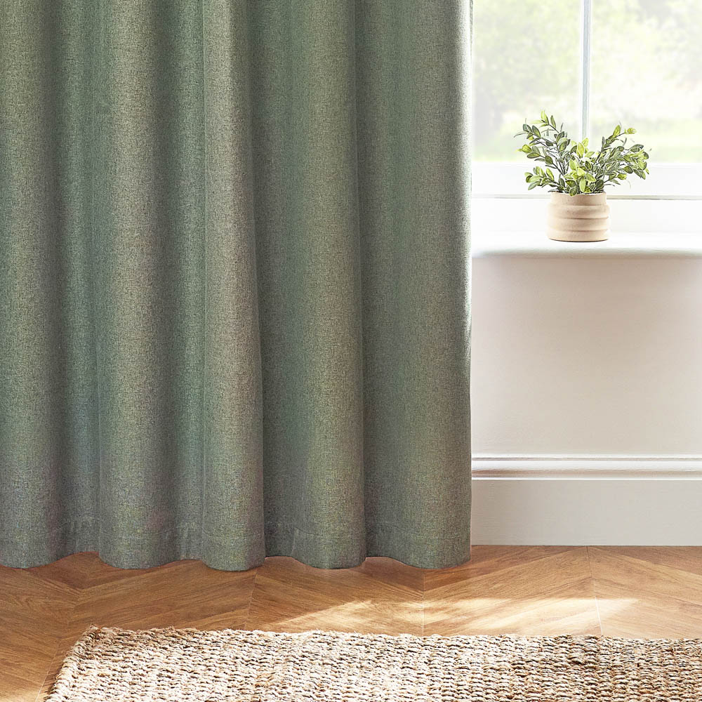 furn. Dawn Eucalyptus Thermal Blackout Eyelet Curtain 229 x 168cm Image 4