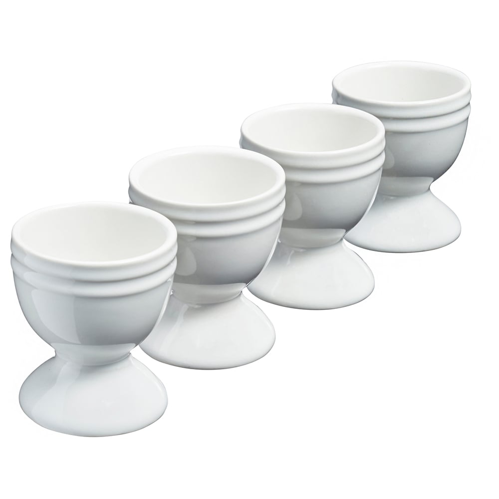 Cooks Professional Set of 4 White Egg Cups Image 5