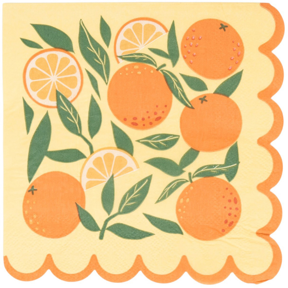 Pack of 20 Orange Blossom Napkins Image 3