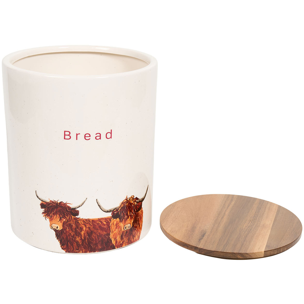 Highland Cow Bread Canister Ivory Image 4