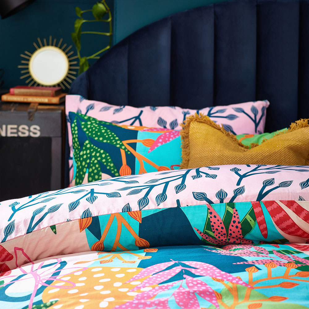 furn. Coralina Single Multicolour Tropical Palm Duvet Cover Set Image 3