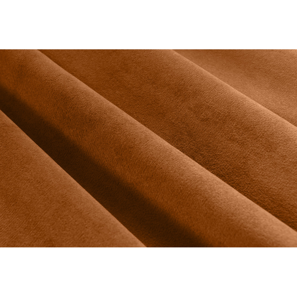 Velosso Milano Orange Matte Velvet Ring Top Door Panel Curtain 117 x 213cm Image 3