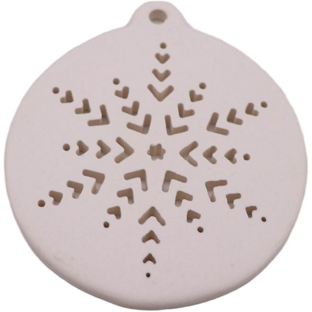 Set of 8 Ceramic Hanging Decorations - White Image 5