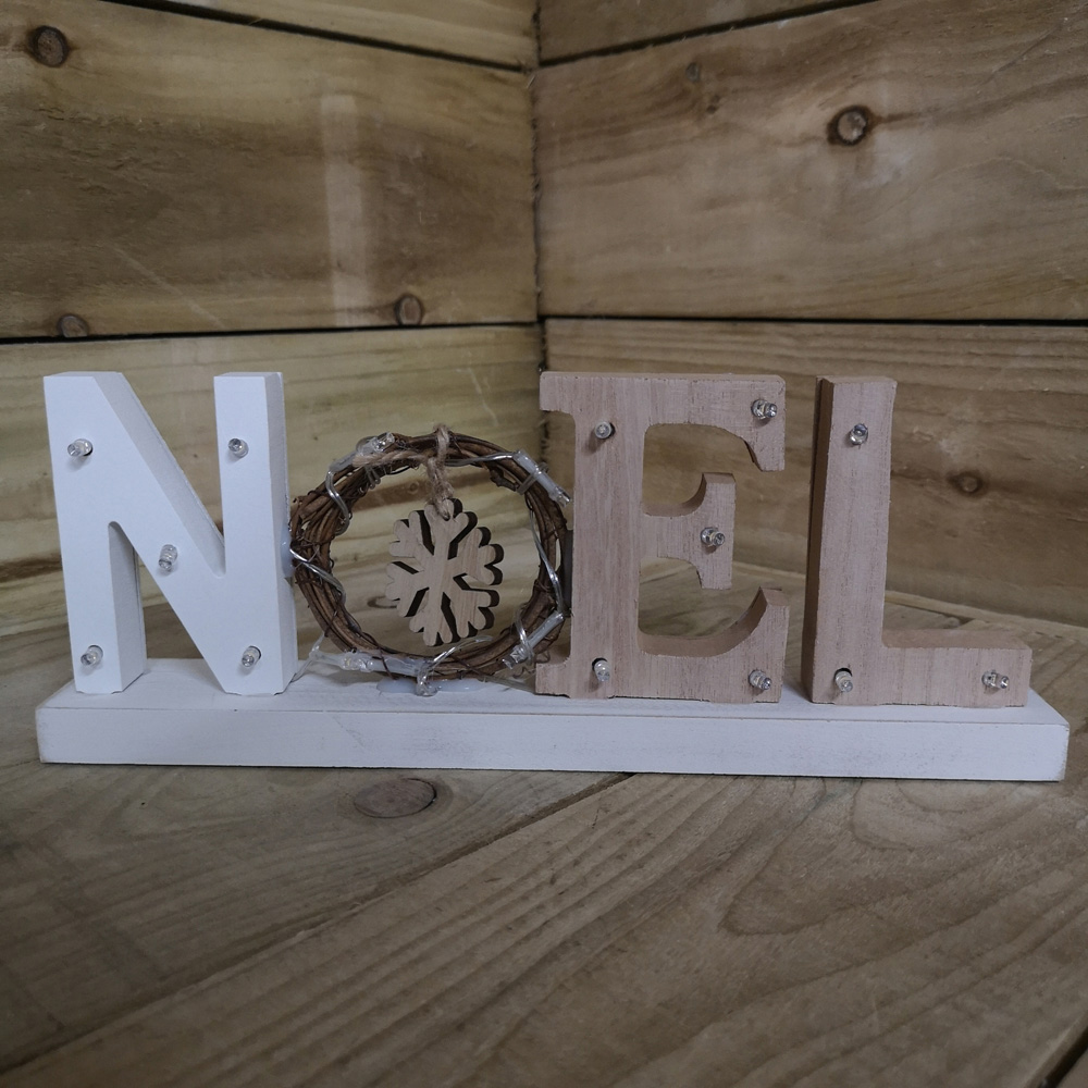 Samuel Alexander Wooden Noel 18 Warm White LED Christmas Decoration Image 3