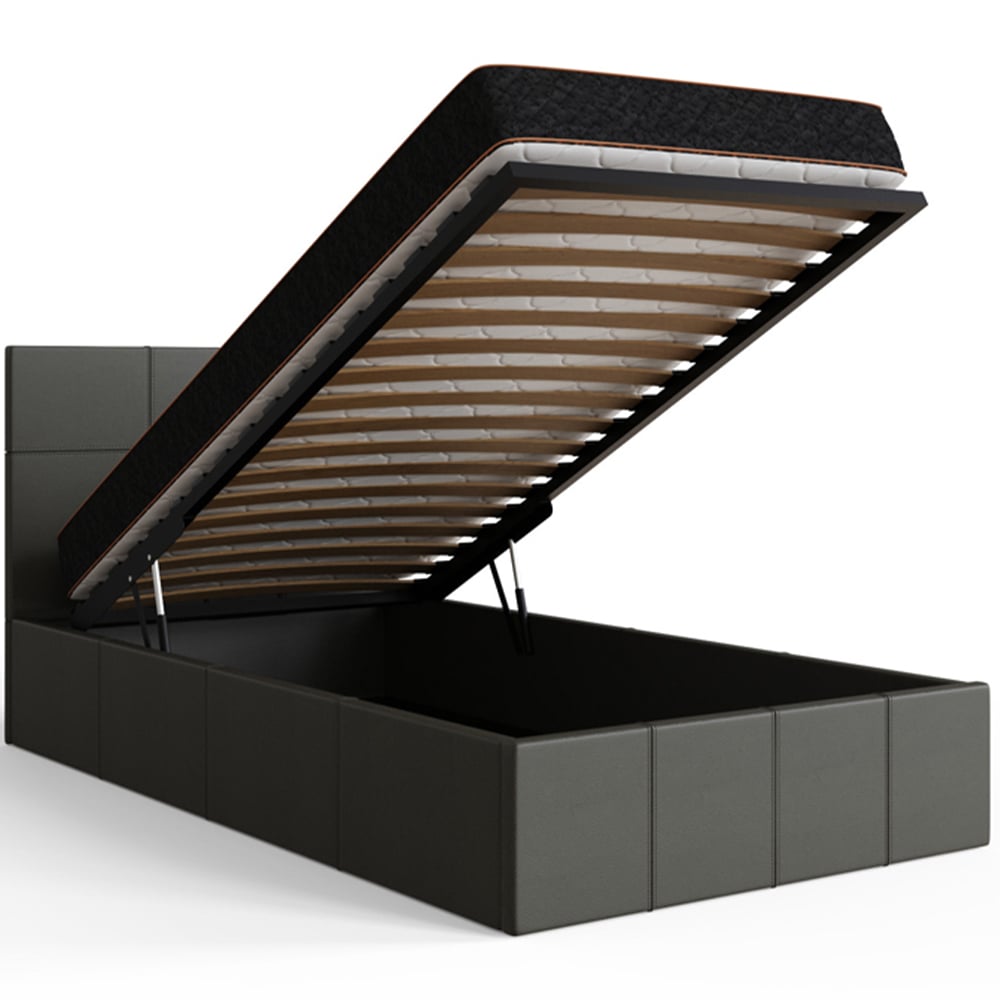 GFW Single Grey End Lift Ottoman Bed Image 3