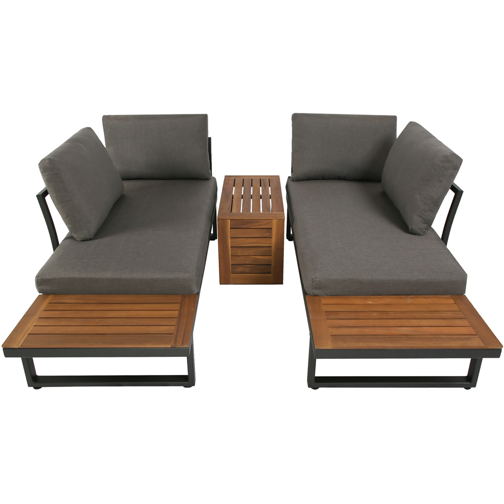 Home Garden Direct Demeter 6 Seater Grey Modular Garden Sofa Image 3