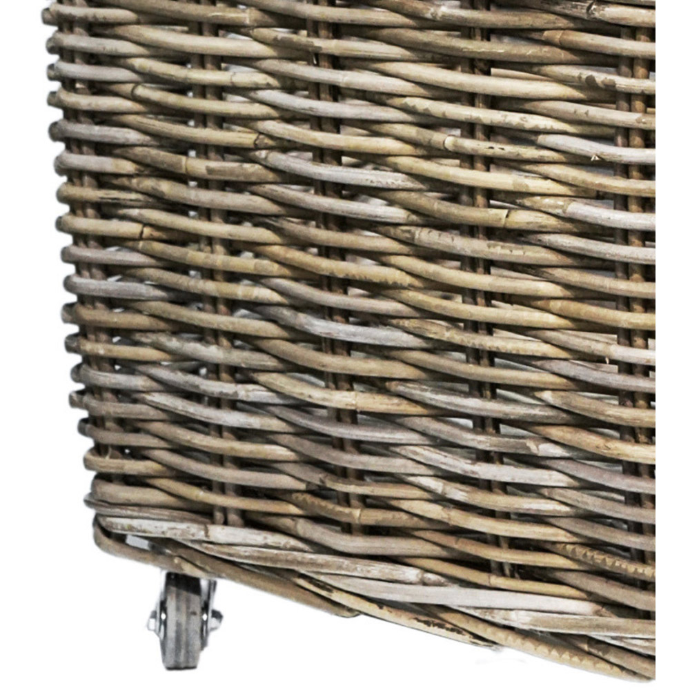 Ivyline Natural Rattan Rustic Log Cart Image 4
